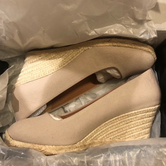JCrew Canvas Espadrille Wedge NEW IN BOX - Picture 1 of 5